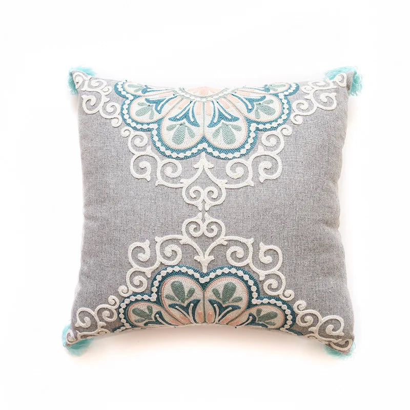 Moroccan Embroidered Pillow Cover