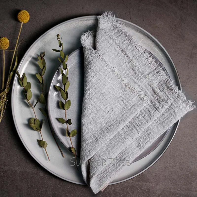 Rustic Cotton Gauze Reusable Napkin – Boho Kitchen & Table Decor
