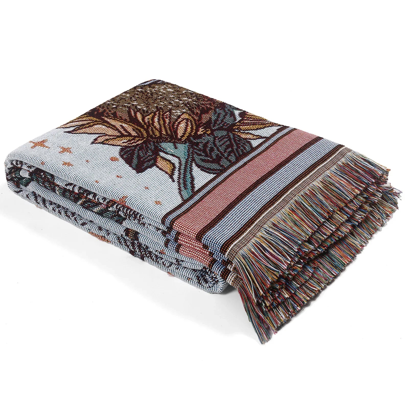 Boho Woven Tarot Throw Blanket