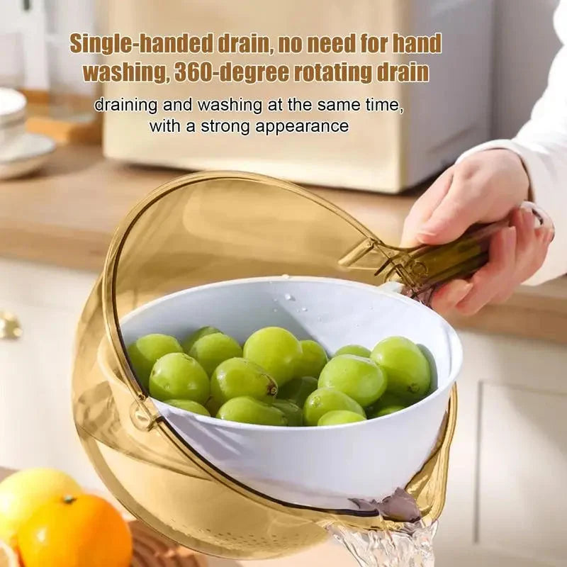 🥦 Creative Multifunctional Draining Basket with Spout