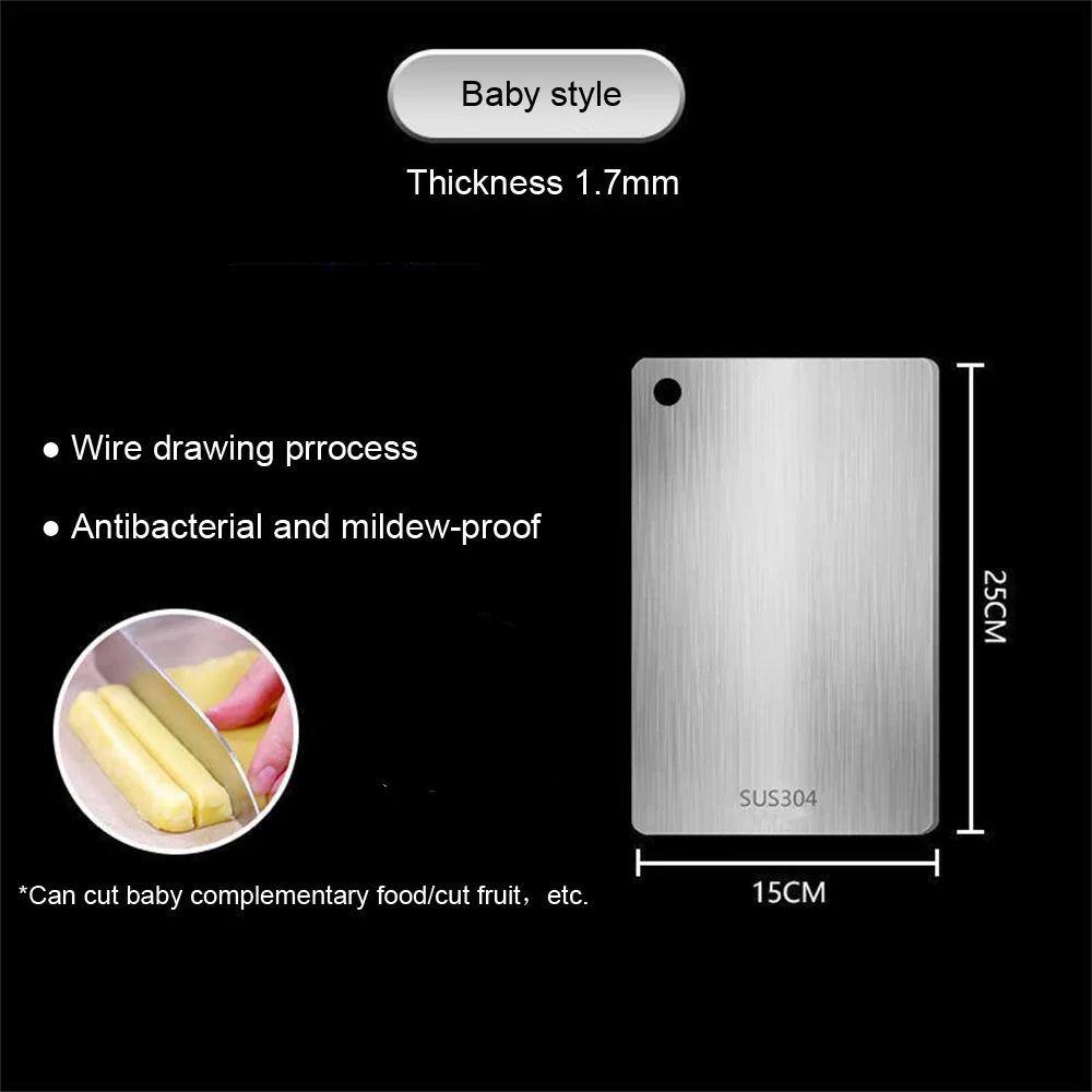 316 Thickened Cutting Board Stainless Steel Cut Vegetables Meat Chopping Board Cooking Tools Anti-mold Cutting Boards Mats