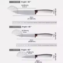 19-piece multi-functional kitchen knife set with scissors and cutting board