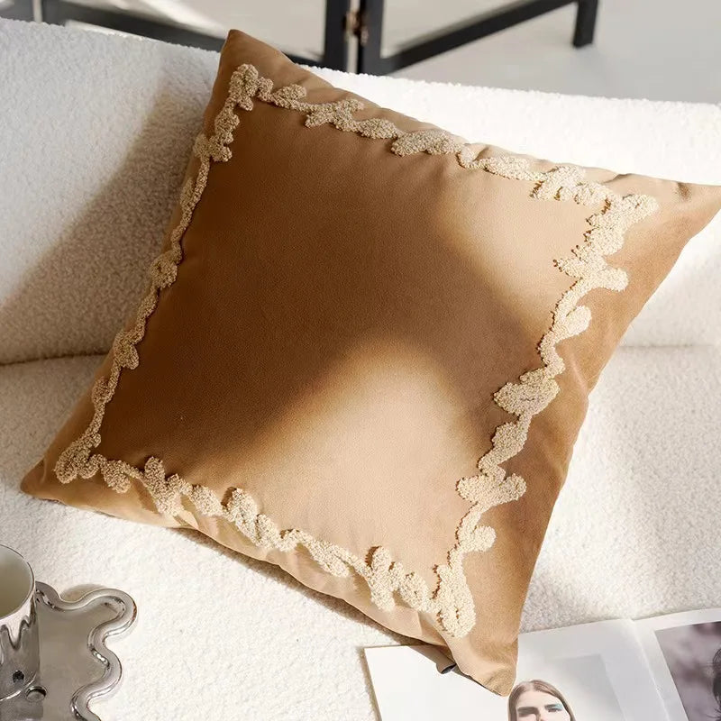 Vintage Nordic Throw Pillow Cover – Block Shapes