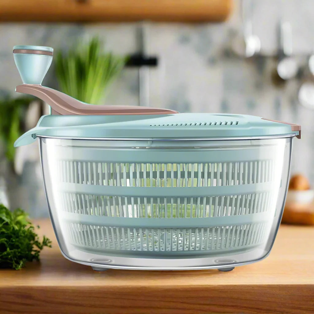 🥗 4.24 Quart Salad Spinner – Rinse, Spin & Serve Greens with Ease
