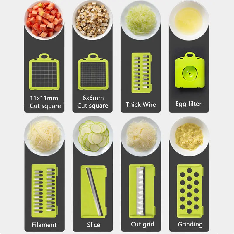 14 In 1 Multifunctional Vegetable Chopper, Cutter Vegetable Dicer Slicer Cutter Mandoline Onion Chopper For Onion Potato Tomato