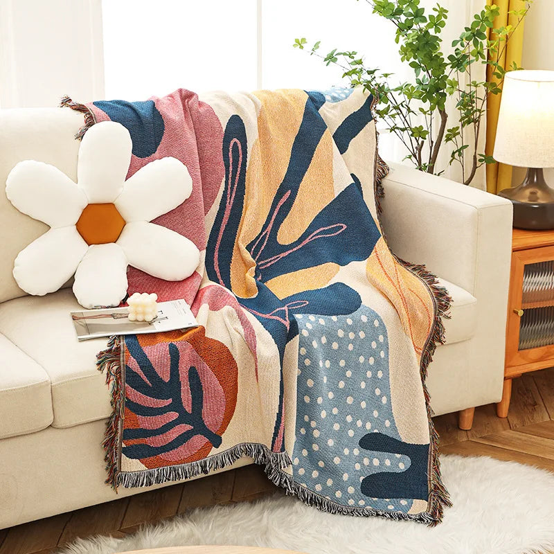Boho Tassel Throw Blanket