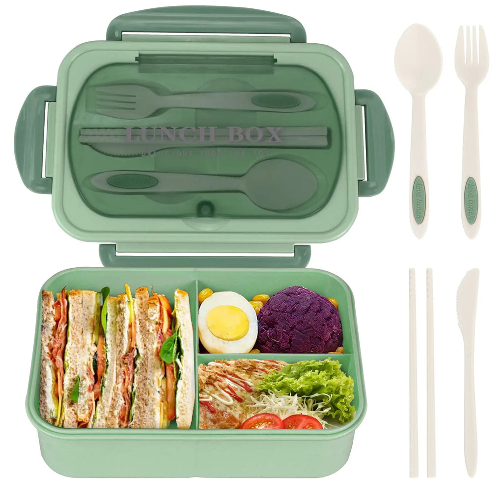 40oz Bento Box - 3-Tier Meal Prep Kit ✔FDA Food-Grade & LeakGuard™ (Office/Gym Essentials)