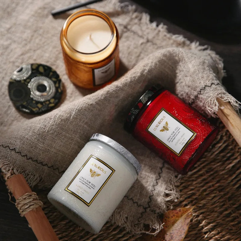 Soy Wax Scented Candle in Glass Jar