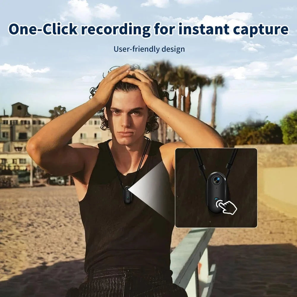 🐾 4K HD Mini Pet Collar Camera – Portable Dog & Cat Neck Camera