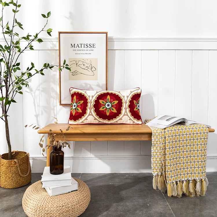 Bohemian Embroidered Throw Pillow Covers