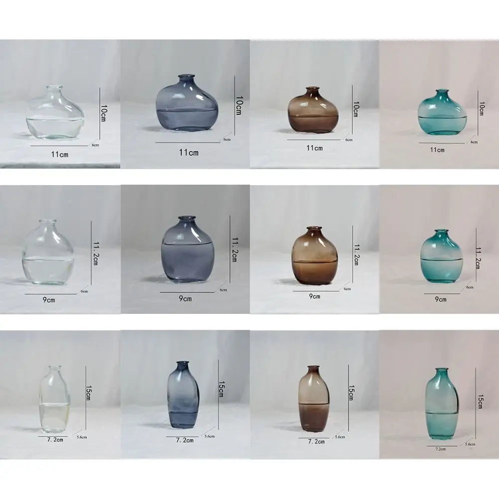 Gradient Glass Flower Vase – Modern Iridescent Home Accent
