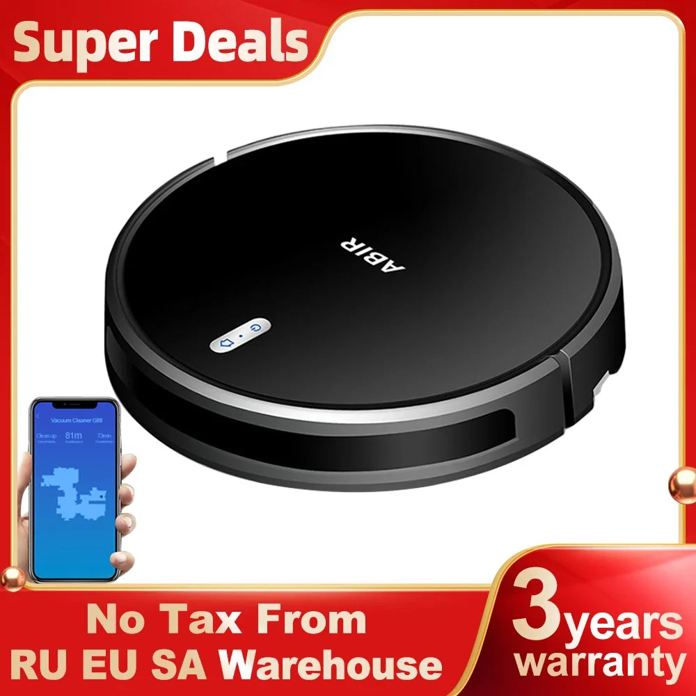 🤖 Robot Vacuum – 6000 Pa Suction, Wi‑Fi App & Dual Wet-Dry Mop