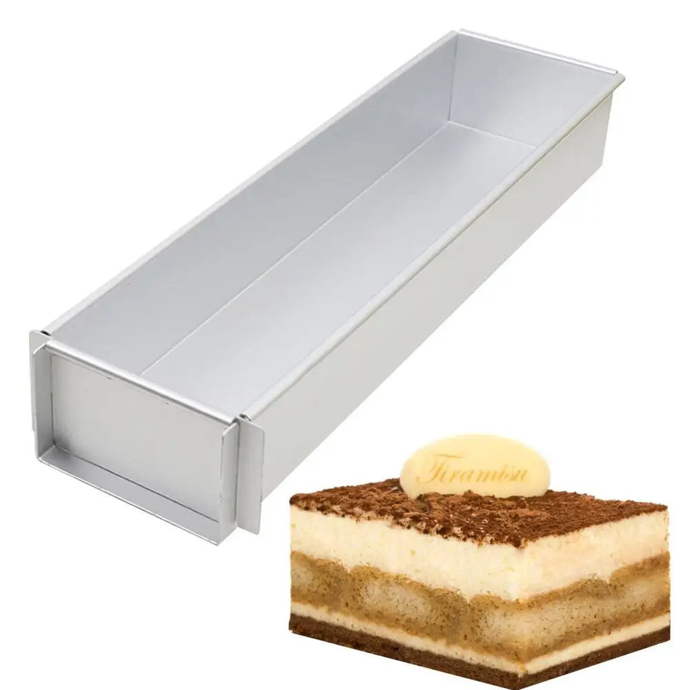 Aluminum Alloy Rectangle Tiramisu Cake Mold – Professional Baking Pan for Desserts, Layered Cakes, Pastries & Kitchen Use