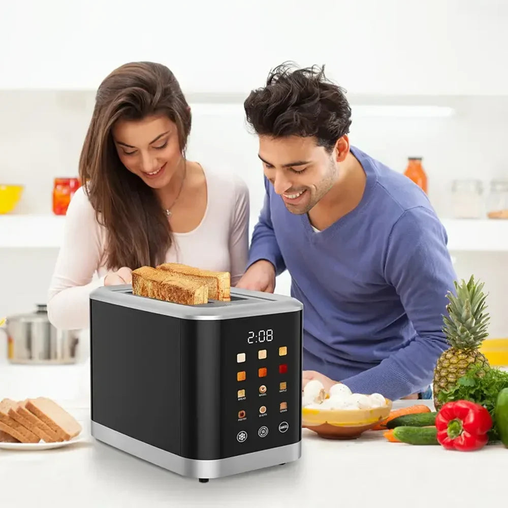 Beinilai Smart Digital Bread Toaster with Touch Screen LCD Display  6 Bread Types  6 Shade Settings, 1.5" Wide Slot bread maker