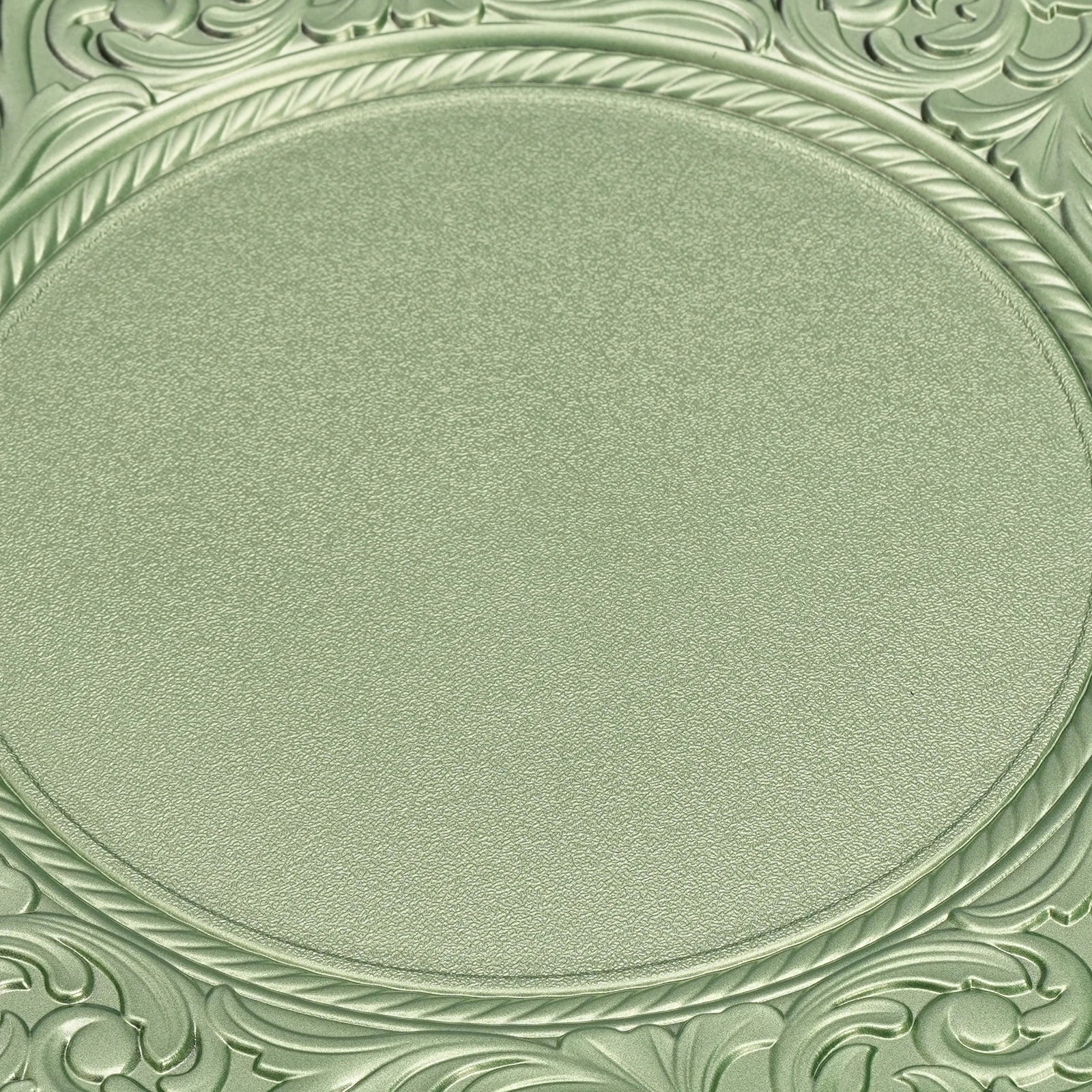 100PCS Charger Plates Set 13 inch Round Charger Plates Kitchen Dish Charger for Wedding Party Decoration Silver/Green