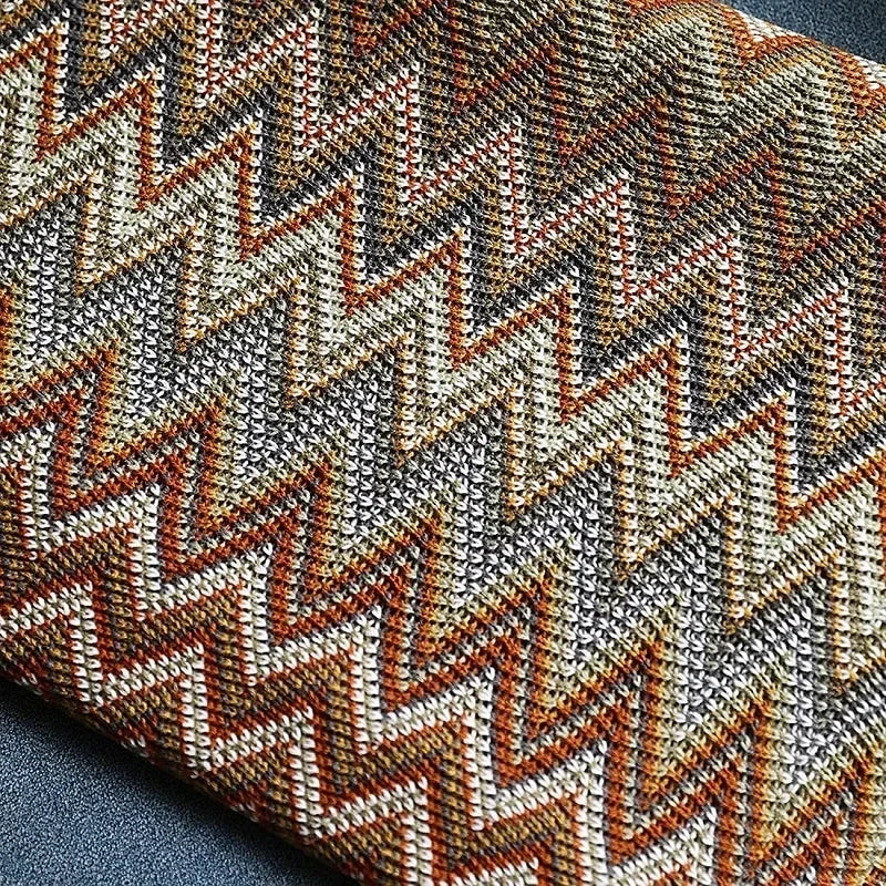Boho Woven Zigzag Throw Blanket