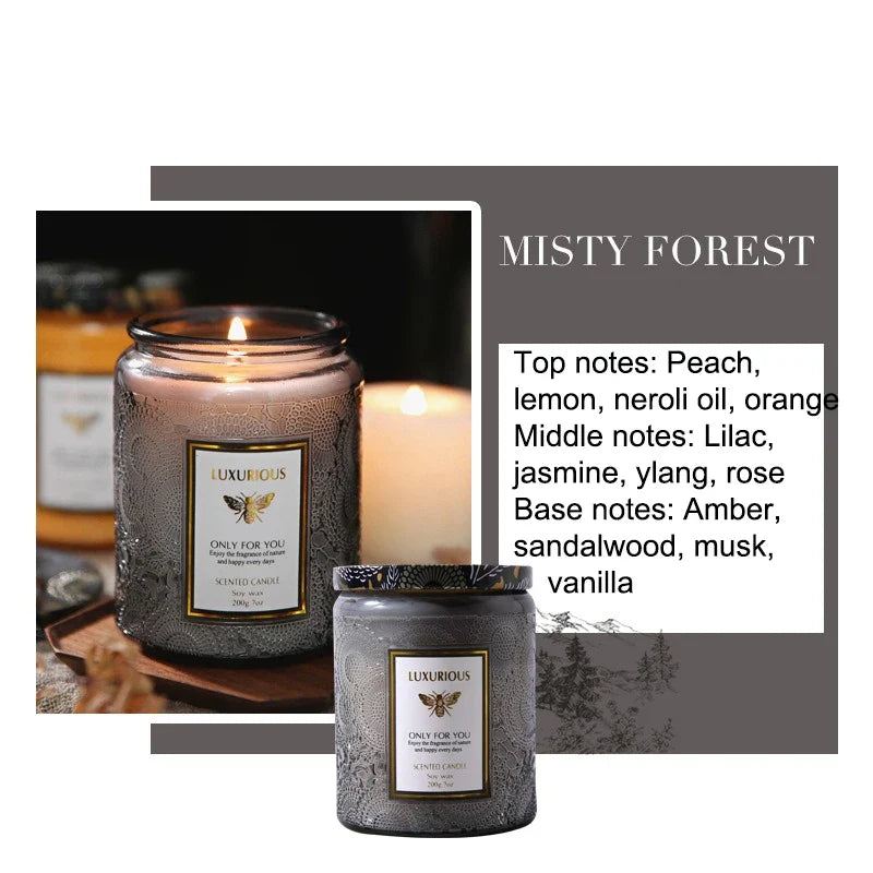 Soy Wax Scented Candle in Glass Jar