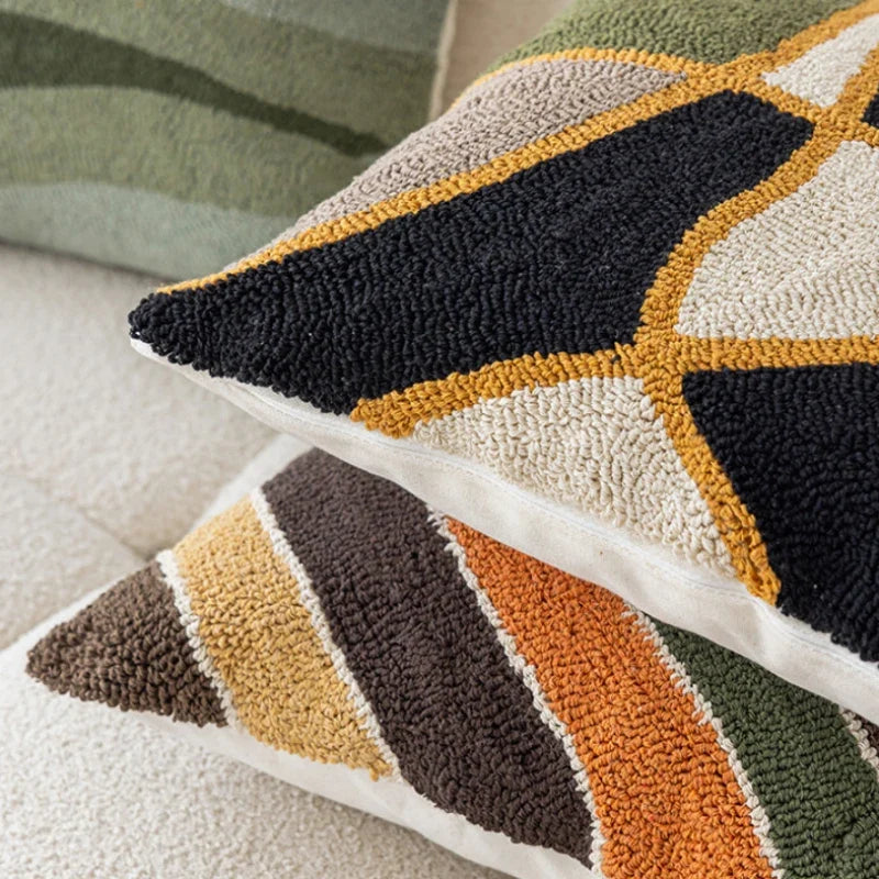 Abstract Tufted Landscape & Nature-Inspired Pillow Covers