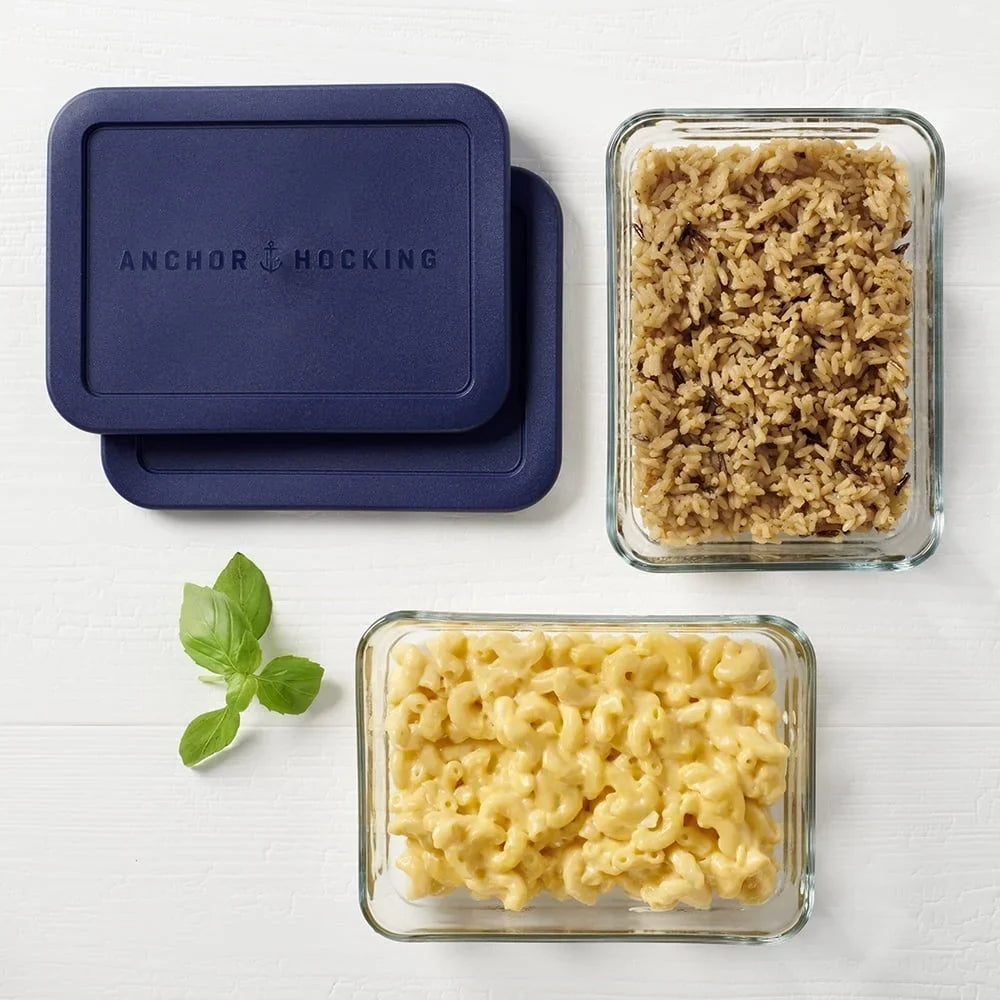 2-Piece Glass Food Storage Containers – BPA-Free, Microwave & Dishwasher Safe