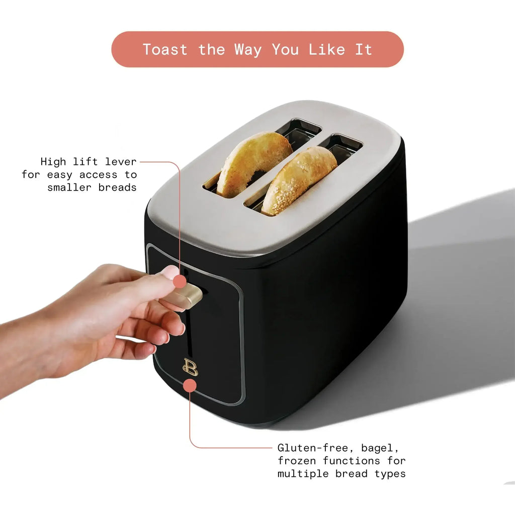 Touchscreen 2-Slice Toaster – Black Sesame
