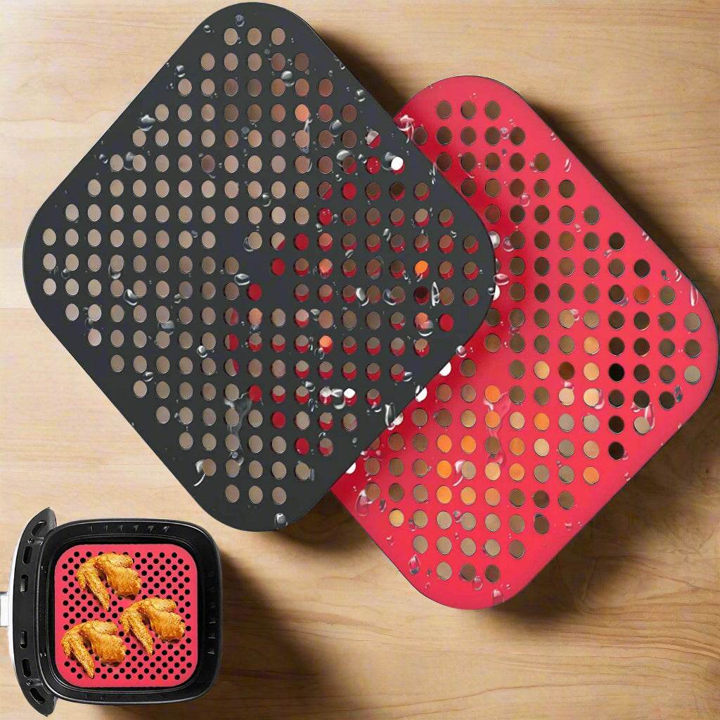 Square Reusable Air Fryer Liners – Non-Stick, Heat-Resistant & Eco-Friendly