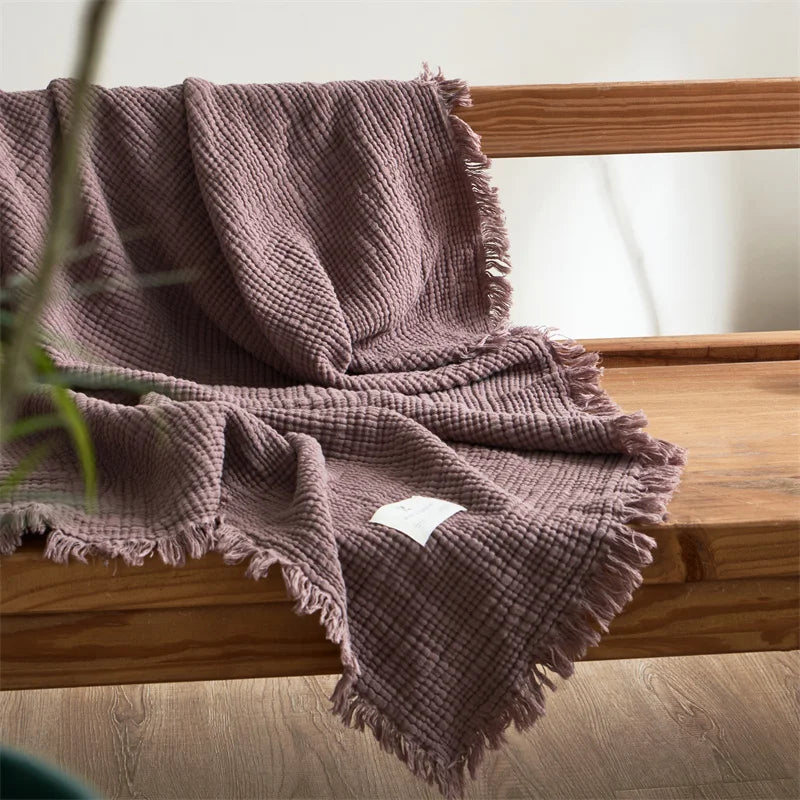 Cotton Gauze Throw Blanket