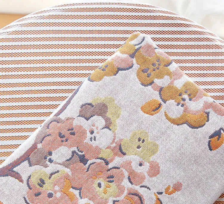 Cotton Gauze Floral Bath Towel