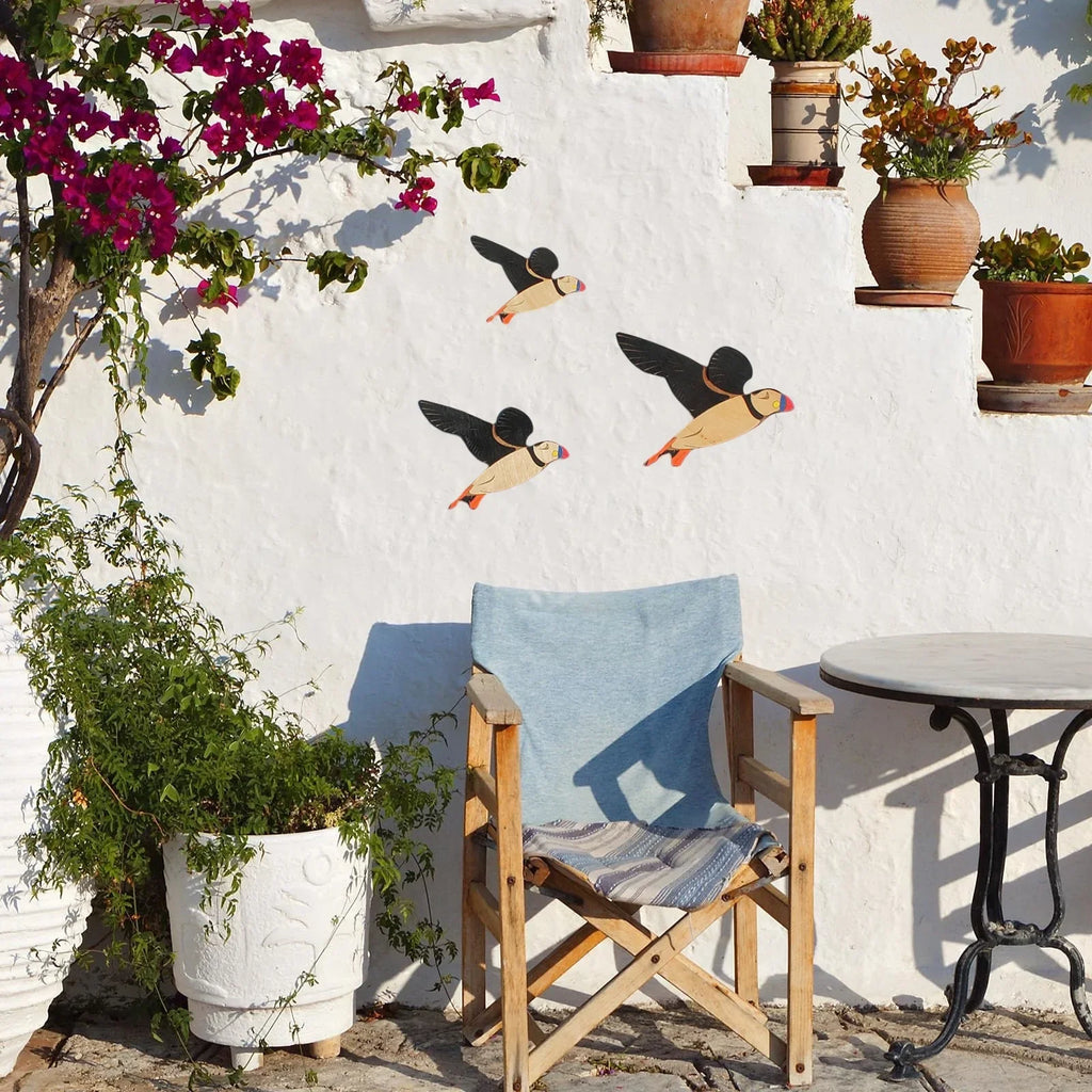 3-Piece Wooden Bird Wall Decor Set – Patterned Boho Home Decor for Indoors & Outdoors
