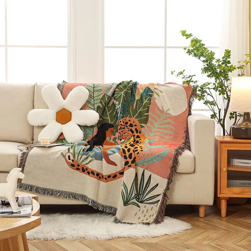 Boho Tassel Throw Blanket