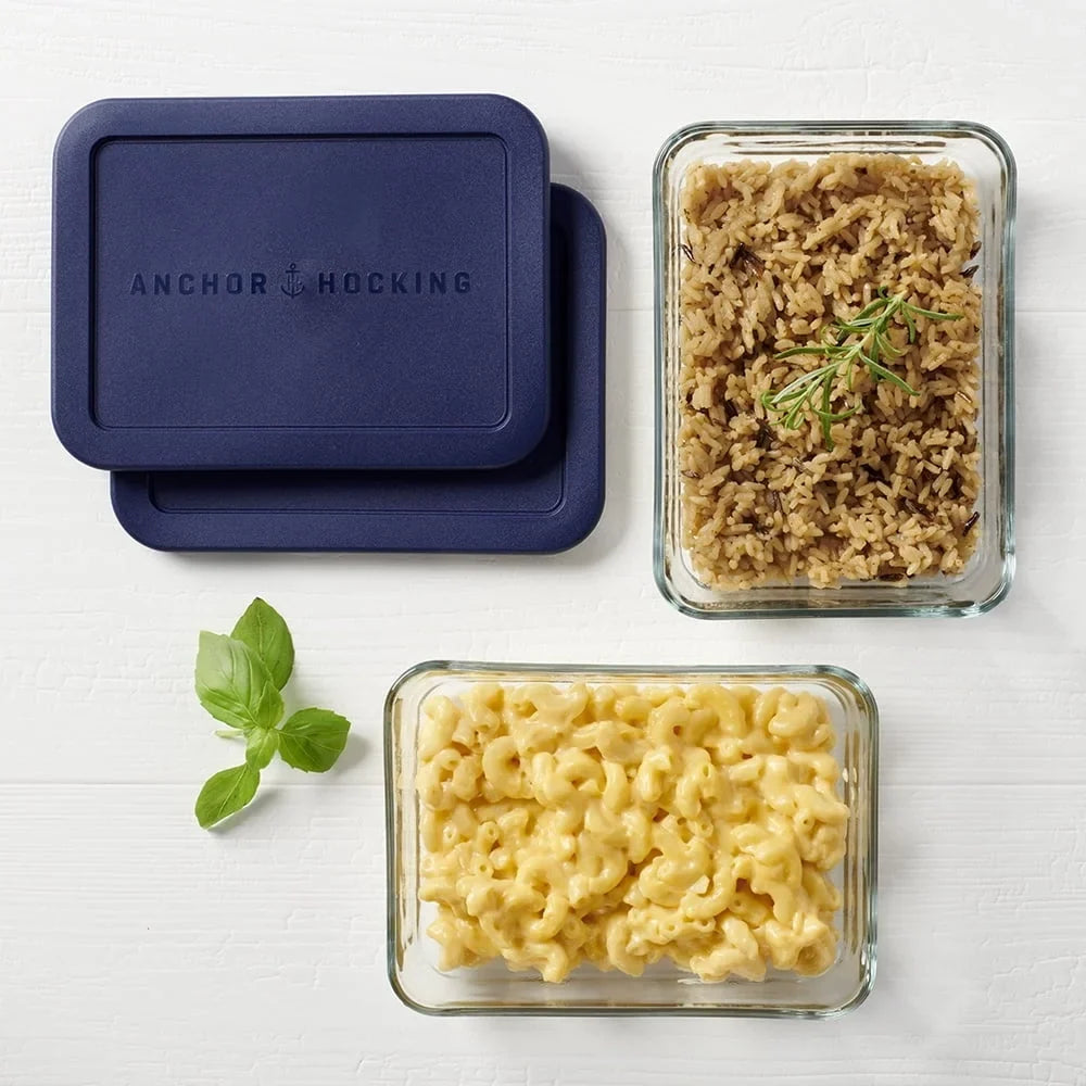 2-Piece Glass Food Storage Containers – BPA-Free, Microwave & Dishwasher Safe