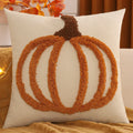 Tufted Autumn Pumpkin Pillow Cover