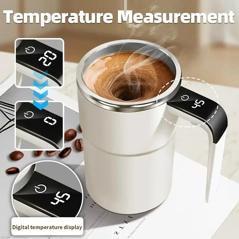 Automatic Self-Stirring Mug with Temperature Display