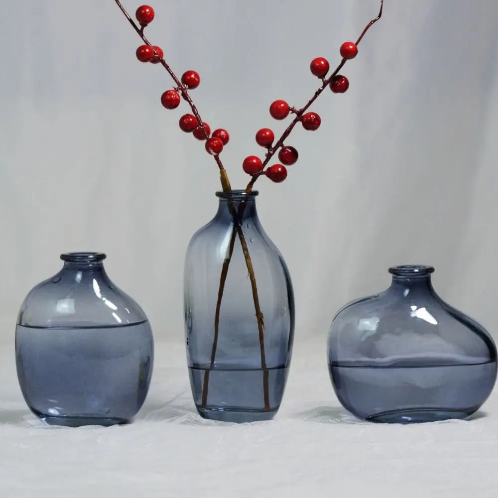 Gradient Glass Flower Vase – Modern Iridescent Home Accent