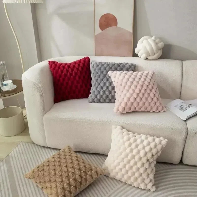 3D Plush Marshmallow Throw Pillow Cover