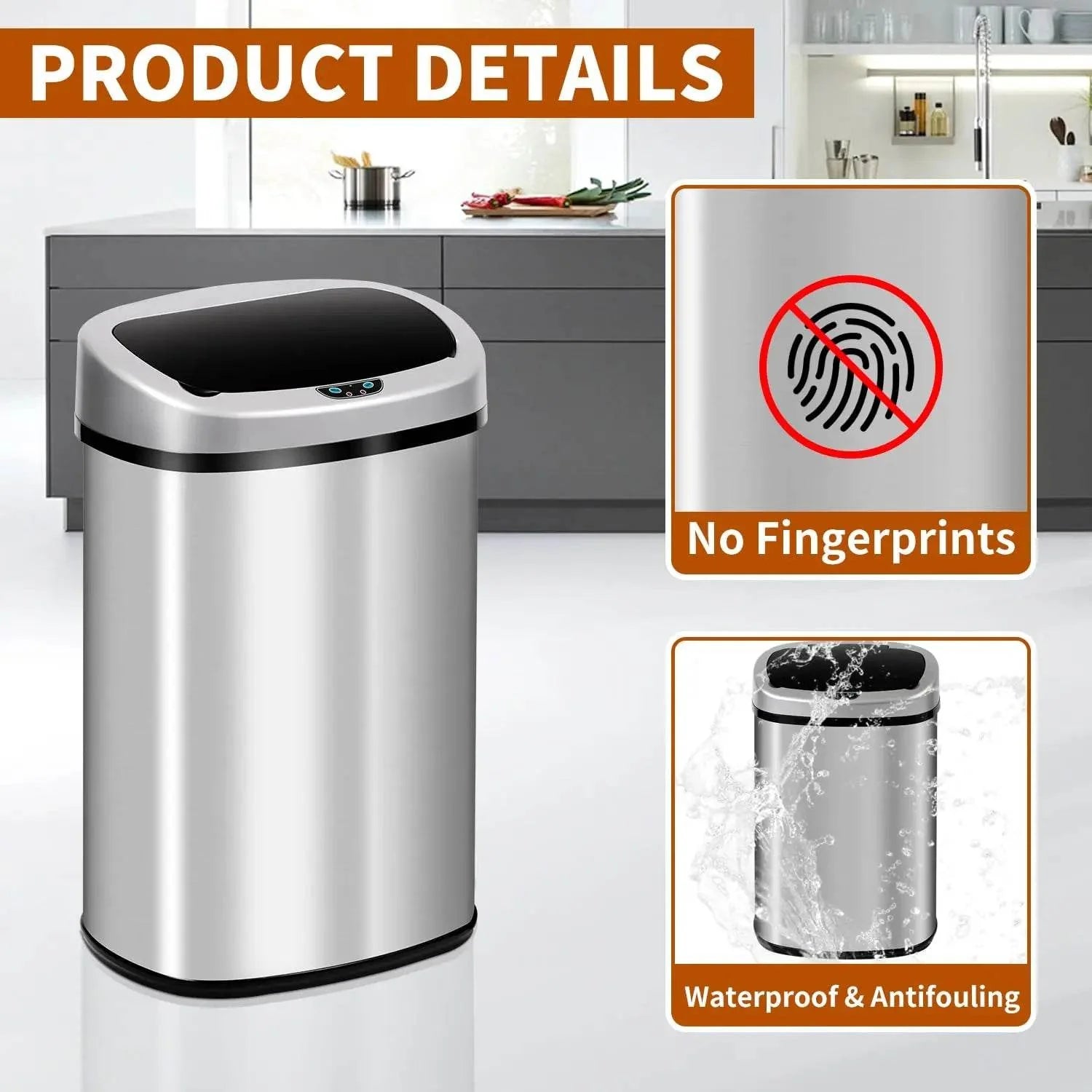 Motion Sensor Trash Can – Hands-Free, Hygienic & Stylish