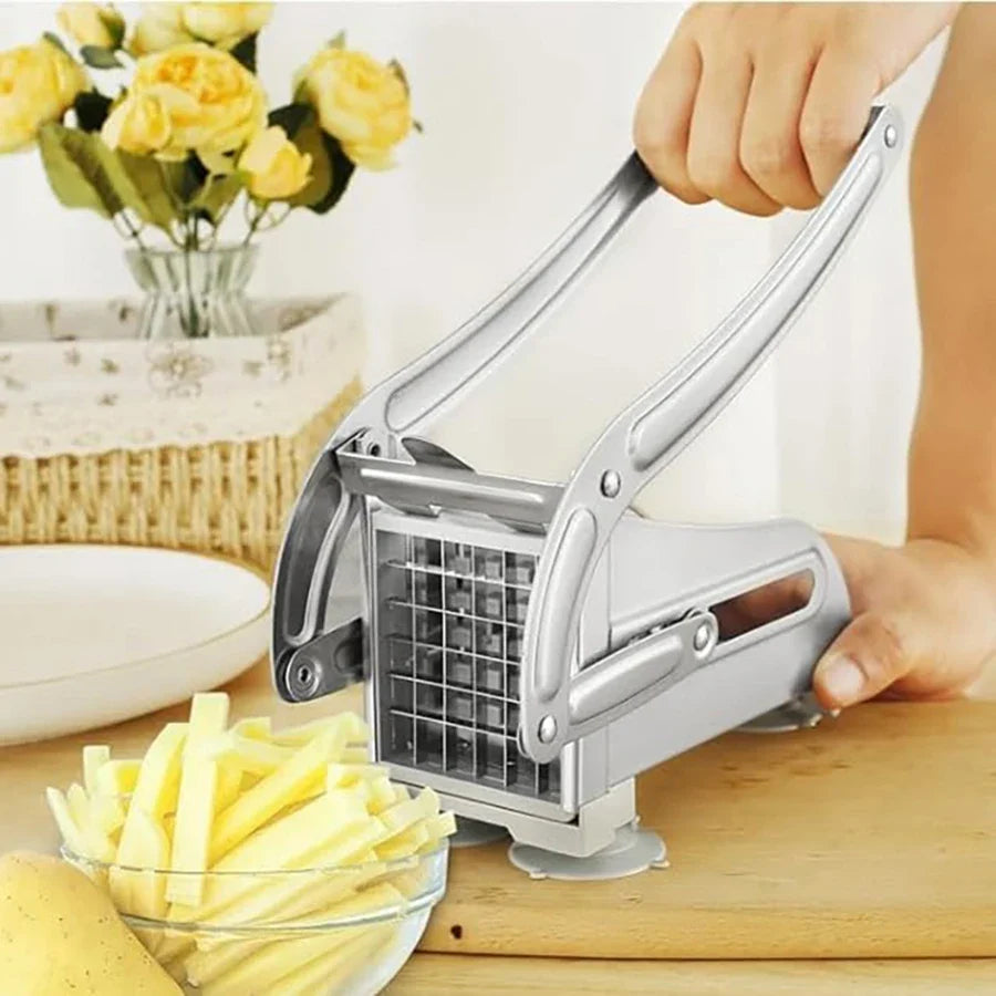 Stainless Steel French Fries Cutter – Quick-Cut Potato Slicer with 36/46-Hole Blade, Manual Kitchen Tool for Uniform Fries & Vegetables