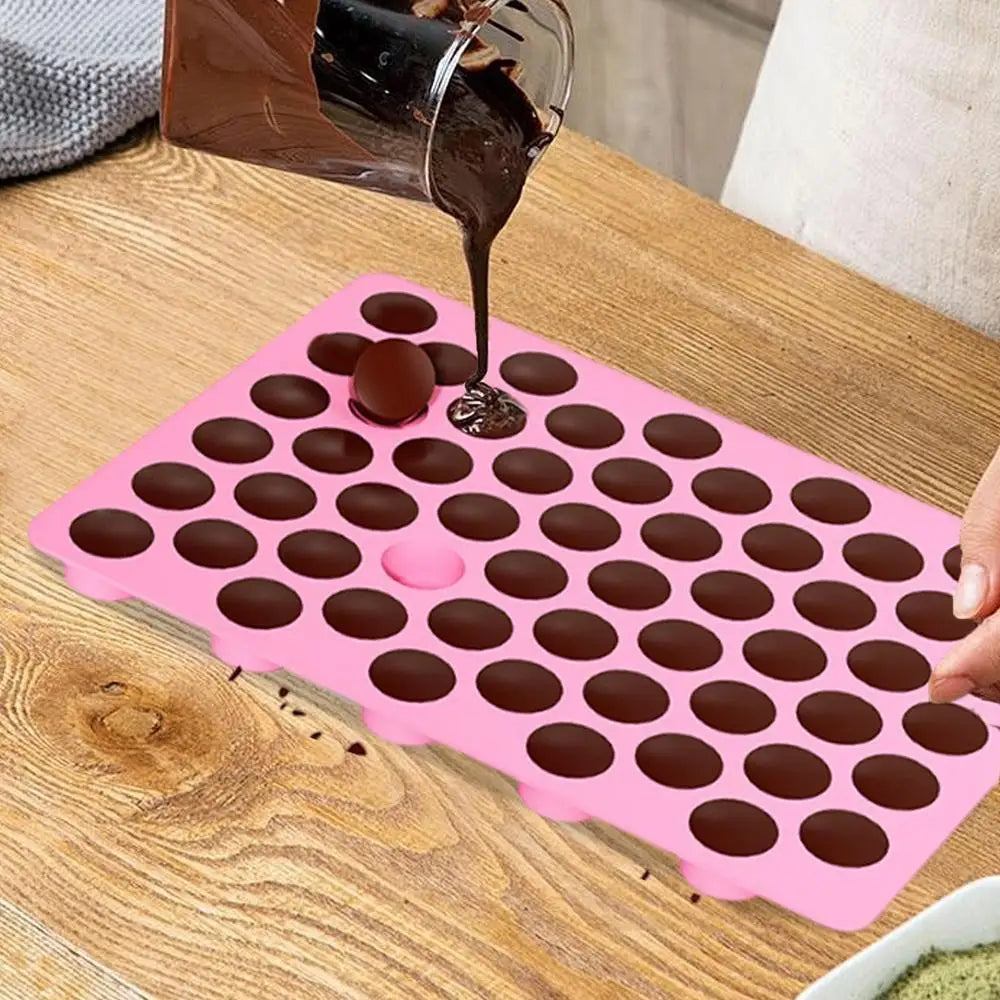 Small Silicone Molds Homemade Cupcake Baking Maker Supply Non-stick 55-Cavity Silicone Cake Baking Cylinder Molds For Wax Resin