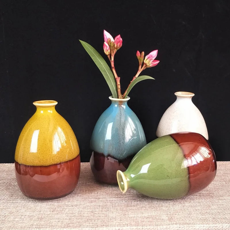 Mini Boho Glazed Ceramic Vase