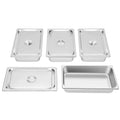 4 Pcs Table Pans with Lids Buffet Chafing Dishes Stainless Steel Food Container for Commercial and Personal
