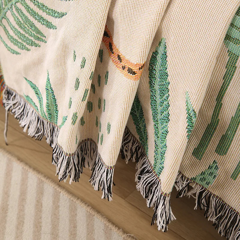 Boho Tassel Throw Blanket