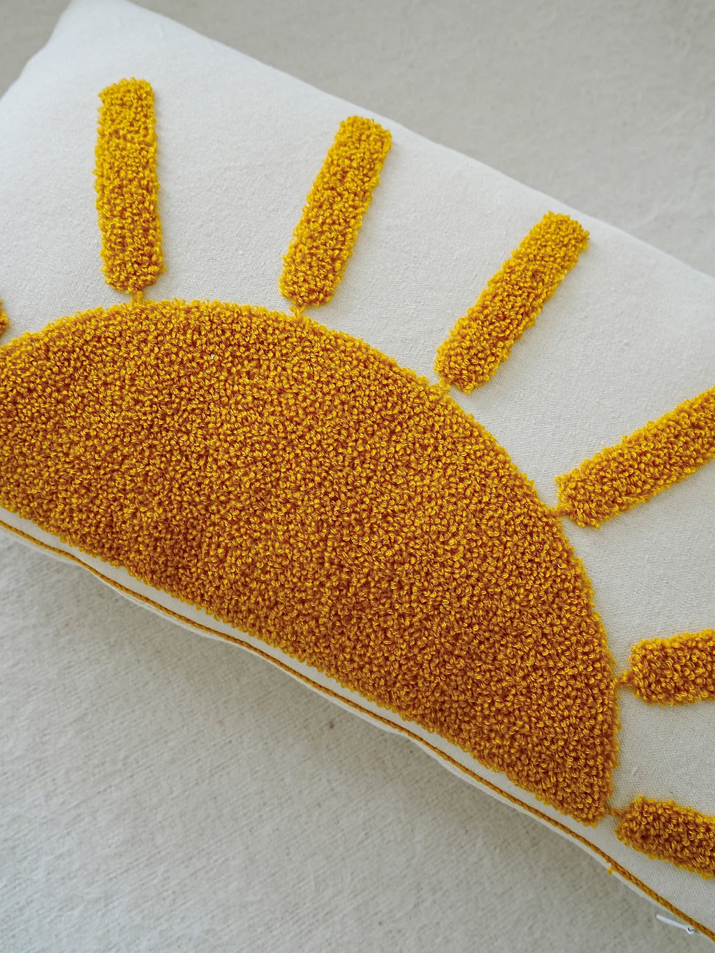 Sun Tufted Embroidered Pillowcase