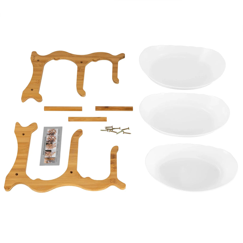 3-Tier Fruit & Dessert Tray Stand – Multi-Layer Snack, Candy & Cake Display with Bamboo Wood Rack for Parties, Weddings & Home Decor
