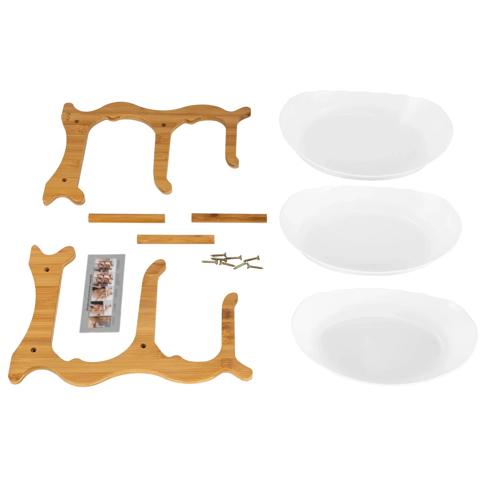 3-Tier Fruit & Dessert Tray Stand – Multi-Layer Snack, Candy & Cake Display with Bamboo Wood Rack for Parties, Weddings & Home Decor