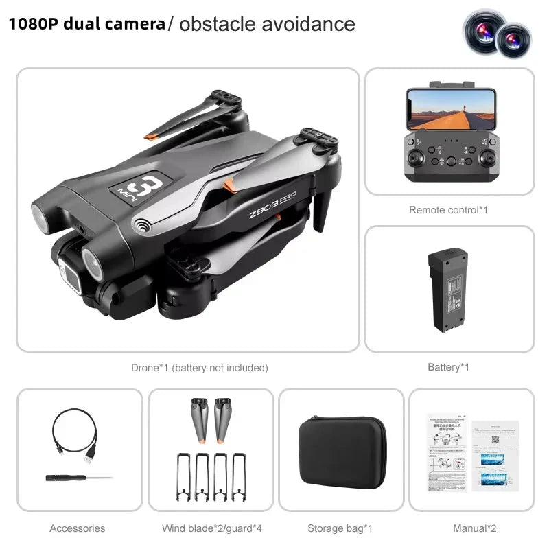 Mini Drone 4K Camera with Optical Flow Localization