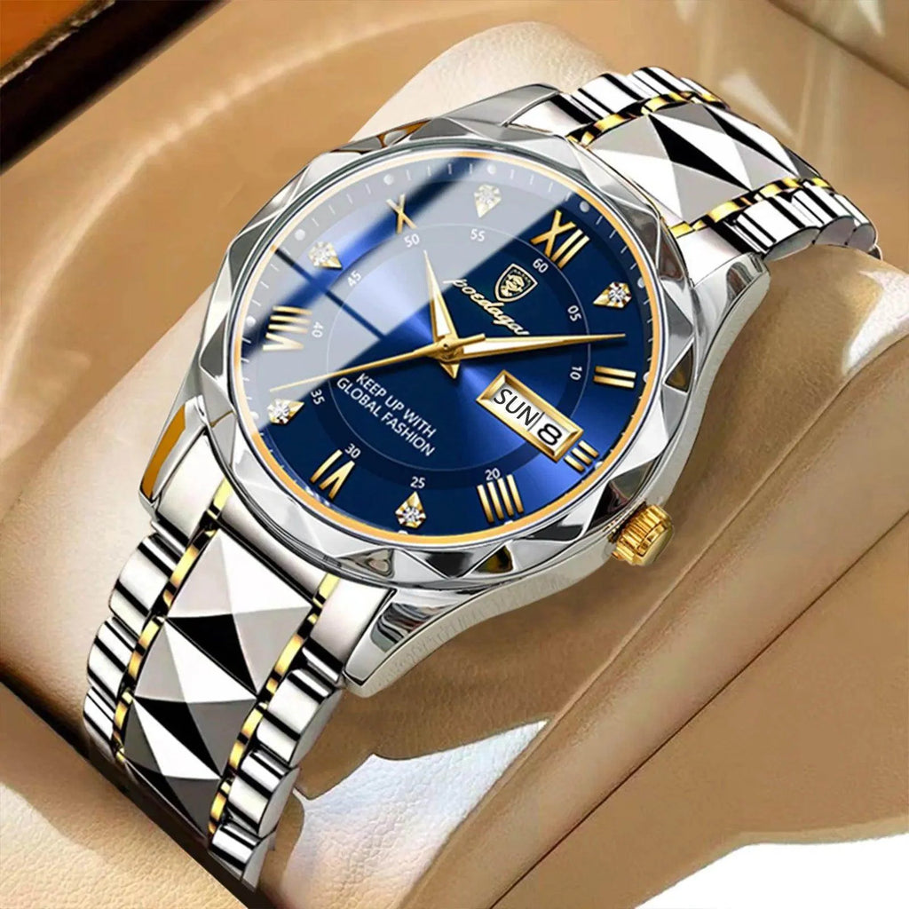 Luxury Wristwatch Stainless Steel Quartz Men's Watch