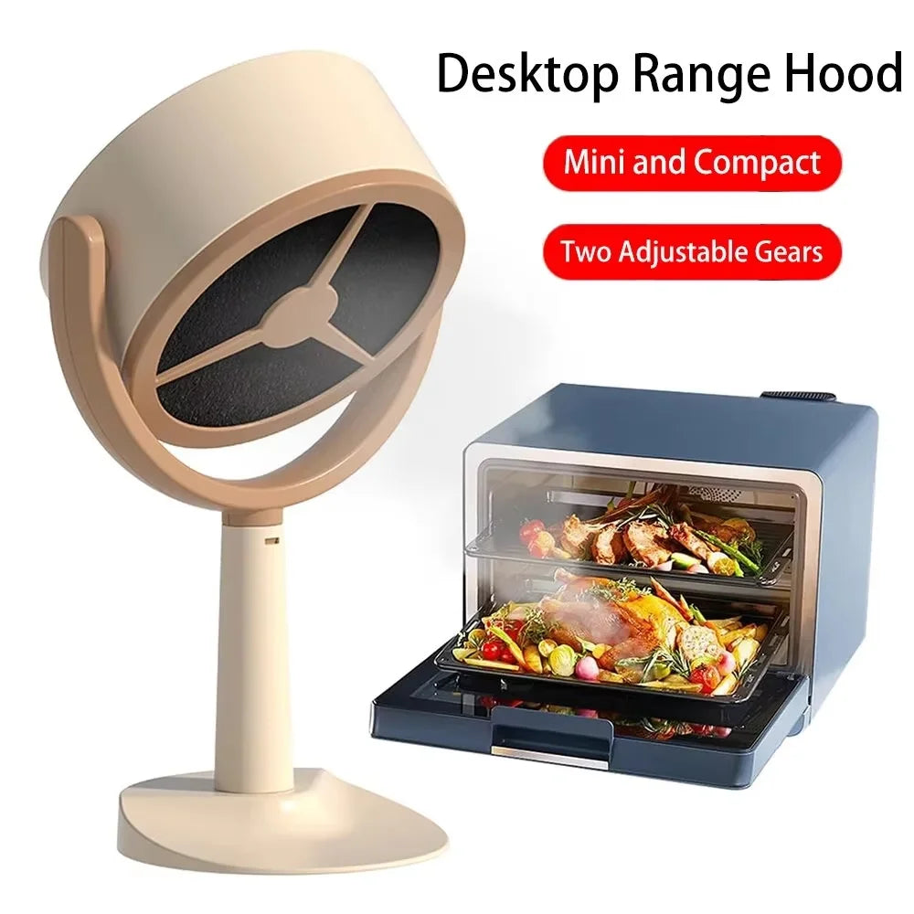 Portable Desktop Range Hood – Angle Exhaust Fan for Kitchen & BBQ
