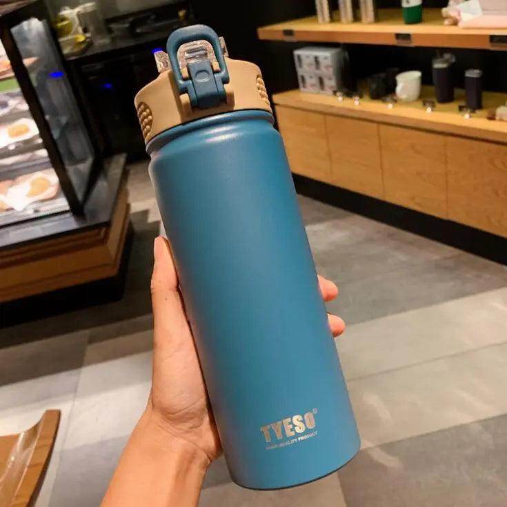 Thermos Bottle with Straw Vacuum Flask