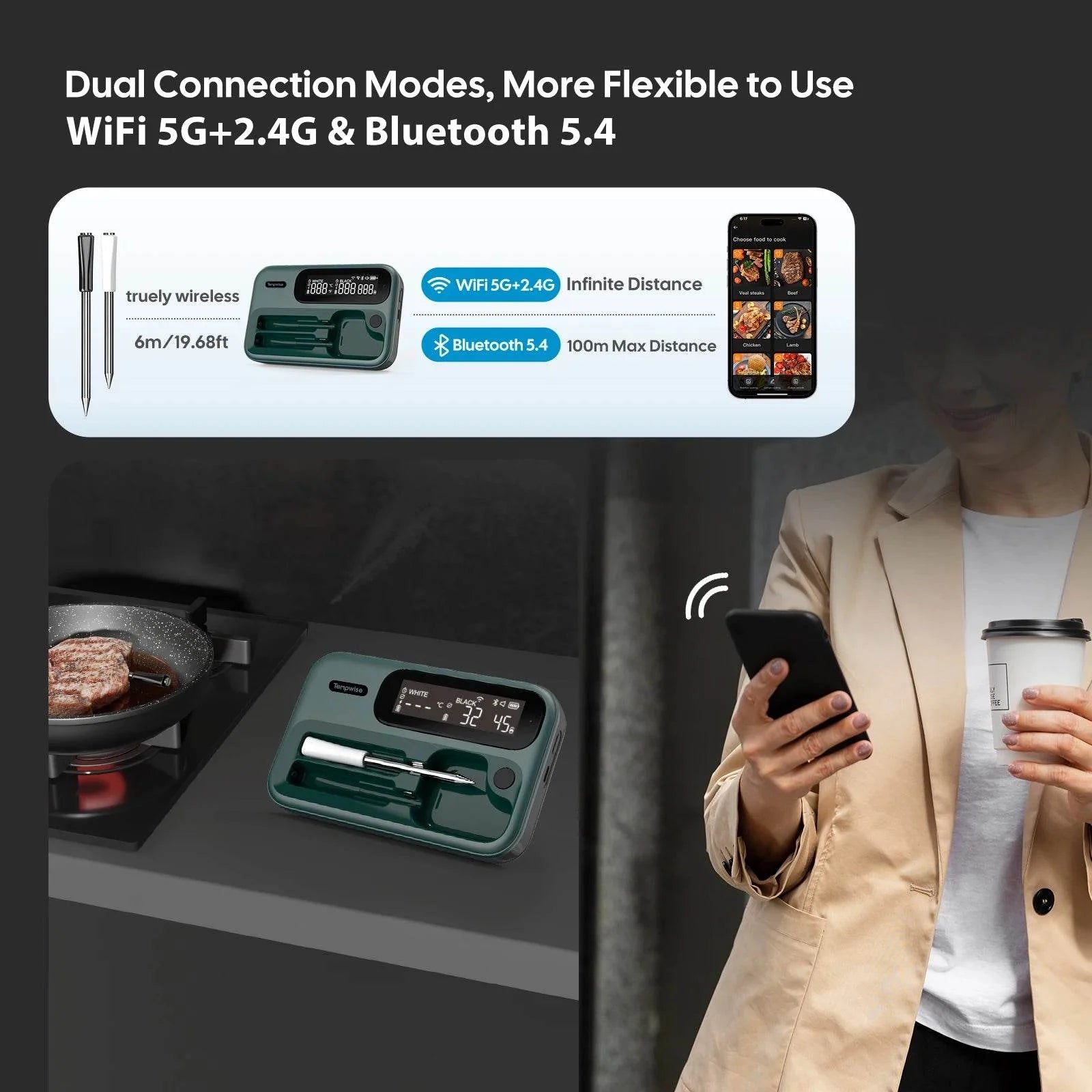 Wireless Meat Thermometer – Smart BBQ Probe