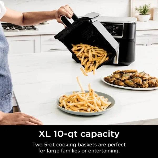Dual Basket Air Fryer XL – 10-Quart 6-in-1 Limited Stock – Ships in 24H