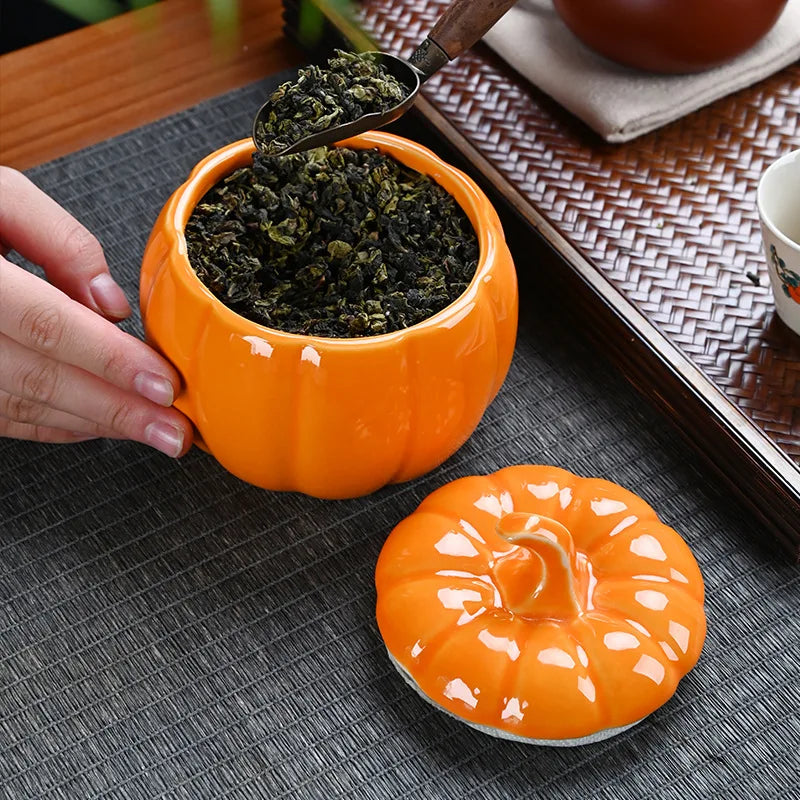 Ceramic Pumpkin Jar